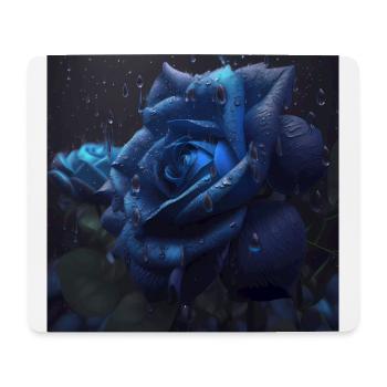 Portrait d’une rose bleue - Tapis de souris (format paysage) - blanc - Devant