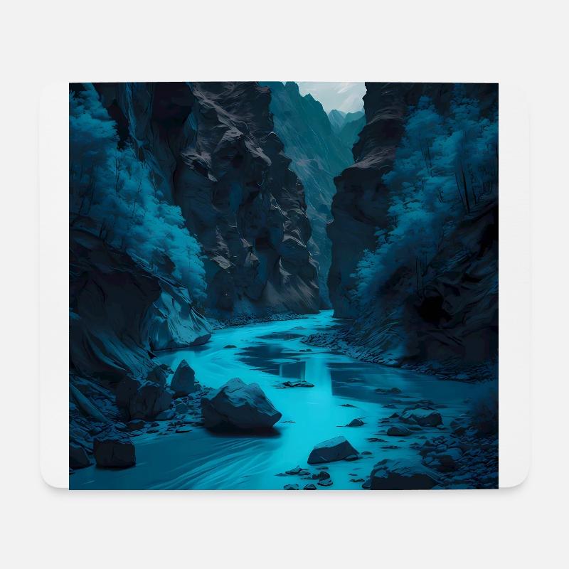 Schlucht - Mousepad (Querformat) - Weiß