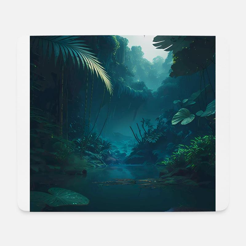 Jungle - Tapis de souris (format paysage) - blanc
