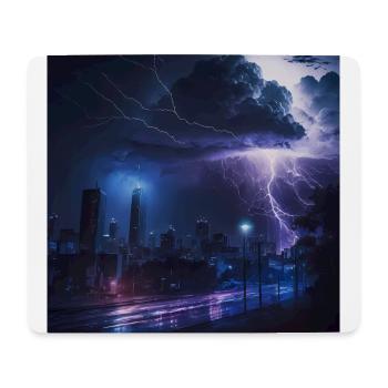 Gewitter Storm Artwork Poster - Mousepad (Querformat) - Weiß - Vorne