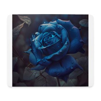 Portrait d’une rose - Tapis de souris (format paysage) - blanc - Devant