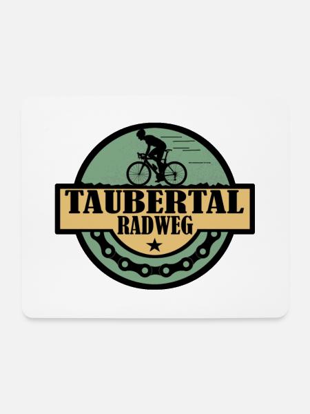 Taubertal Radweg - Mousepad (Querformat) - Weiß