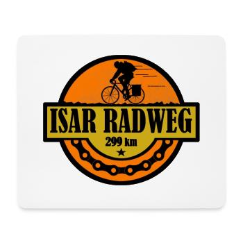 Isar Radweg Sticker - Mousepad (Querformat) - Weiß - Vorne