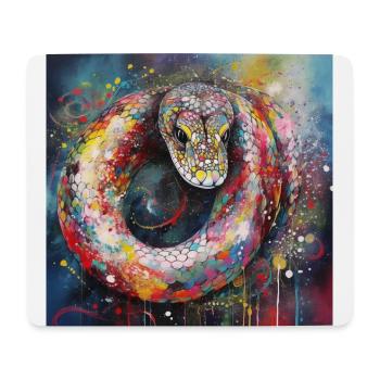 Modern & Colourful Snake Wall Art by Bodhi - Mouse Pad (horizontal) - white - Front
