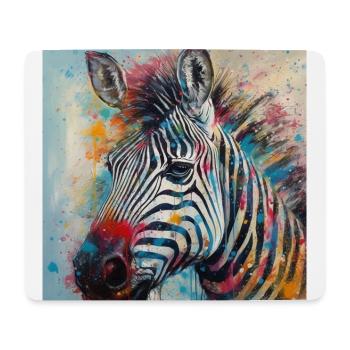 Modern & Colourful Zebra Wall Art by Bodhi - Mouse Pad (horizontal) - white - Front