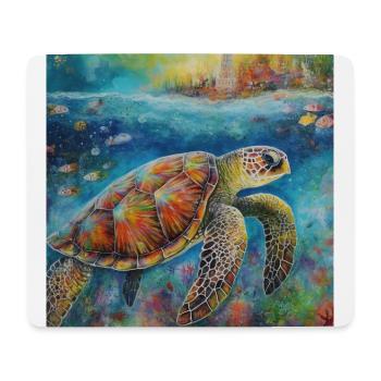 Modern & Colourful Turtle Wall Art by Bodhi - Mouse Pad (horizontal) - white - Front