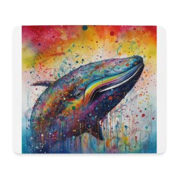 Modern & Colourful Whale Wall Art by Bodhi - Mouse Pad (horizontal) - white - Front