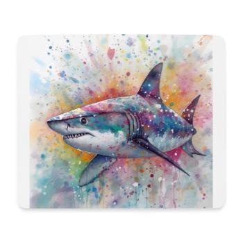 Modern & Colourful Shark Wall Art by Bodhi - Mouse Pad (horizontal) - white - Front