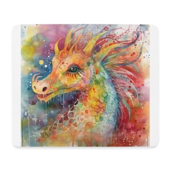 Modern & Colourful Dragon Wall Art by Bodhi - Mouse Pad (horizontal) - white - Front