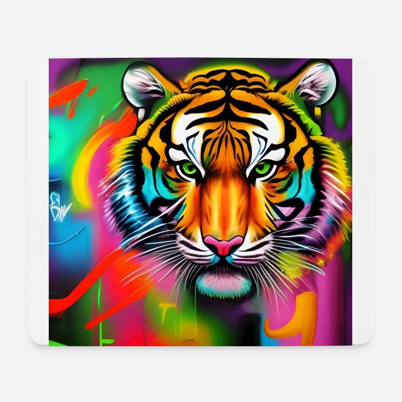 Tiger - Mousepad (Querformat) - Weiß