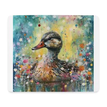 Modern & Colourful Duck Wall Art by Bodhi - Mouse Pad (horizontal) - white - Front
