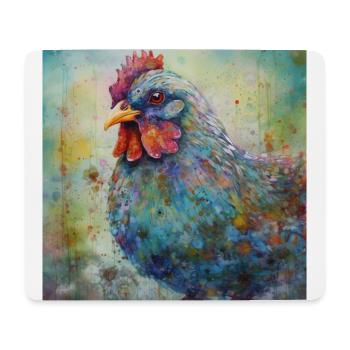 Modern & Colourful Chicken Wall Art by Bodhi - Mouse Pad (horizontal) - white - Front