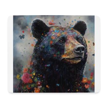 Modern & Colourful Black Bear Wall Art by Bodhi - Mouse Pad (horizontal) - white - Front