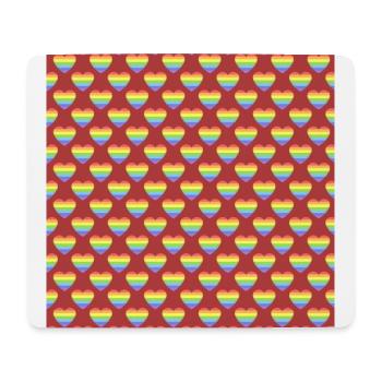 mauspad gay lgbt herz muster design Mousepad - Mousepad (Querformat) - Weiß - Vorne