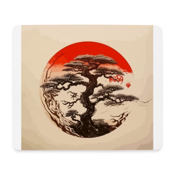 Bonsai Enso Japan - Mouse Pad (horizontal) - white - Front