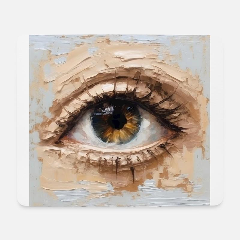 Auge Gemälde - Mousepad (Querformat) - Weiß
