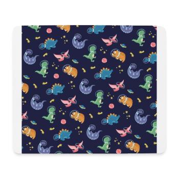 Les dinosaures volent dans l’espace - Tapis de souris (format paysage) - blanc - Devant