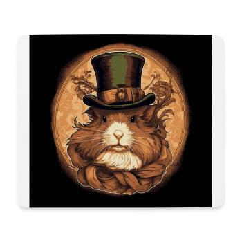Steampunk guinea pig - Mouse Pad (horizontal) - white - Front