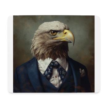 Eagle in a Suit - Victorian 1800s Style - Mouse Pad (horizontal) - white - Front