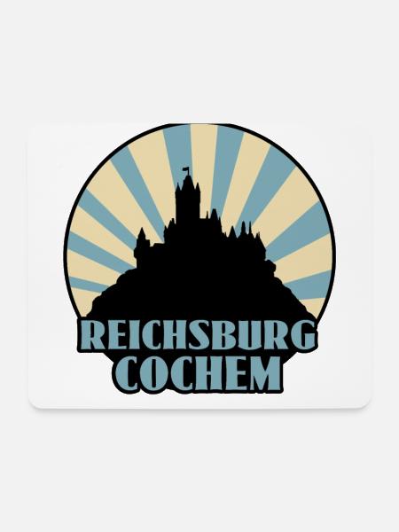 Reichsburg Cochem - Mousepad (Querformat) - Weiß