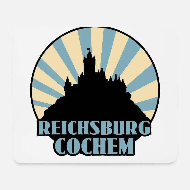 Reichsburg Cochem - Mousepad (Querformat) - Weiß