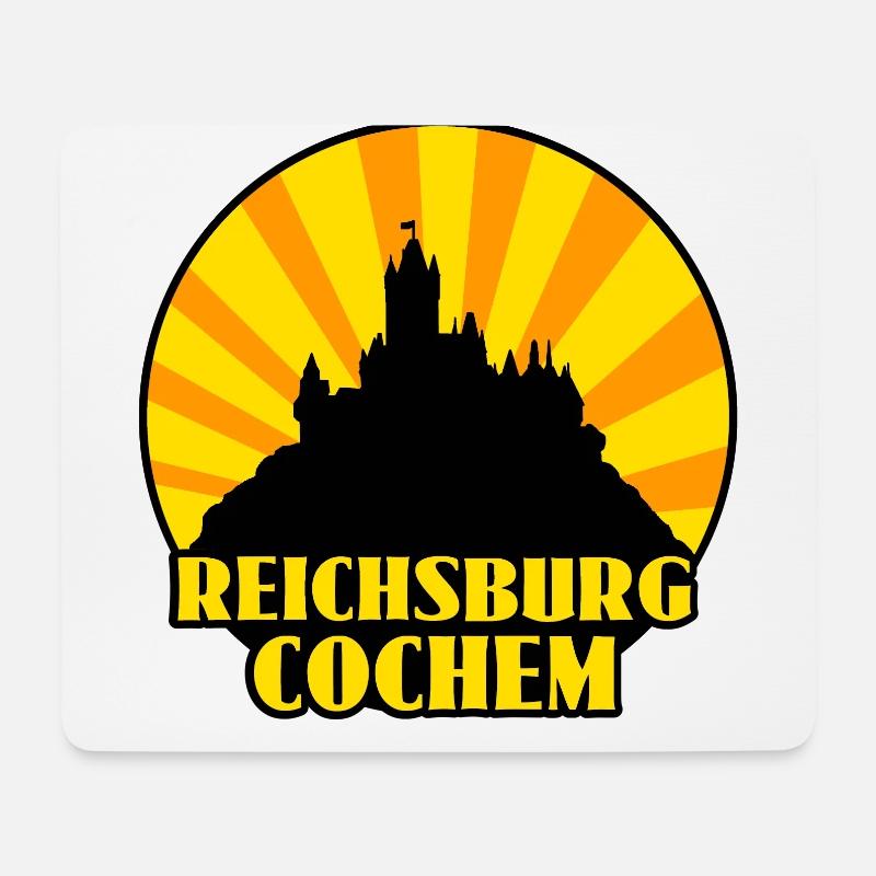 Reichsburg Cochem - Mousepad (Querformat) - Weiß