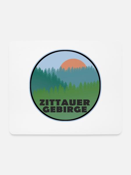 Zittauer Gebirge - Mousepad (Querformat) - Weiß