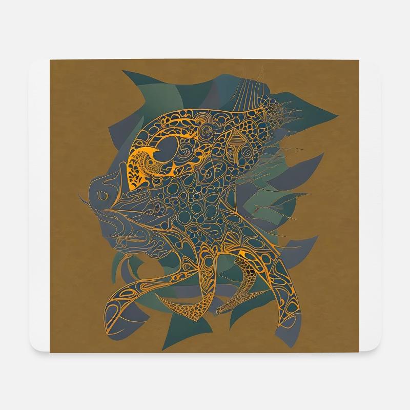 Lion - Mousepad (Querformat) - Weiß