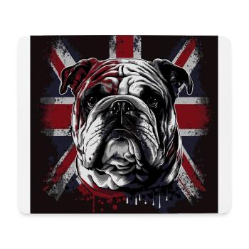 Lustige Englische Bulldogge - Mousepad (Querformat) - Weiß - Vorne