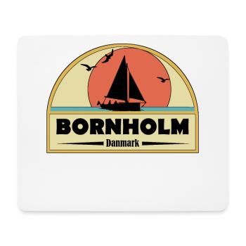 Bornholm Segelboot - Mousepad (Querformat) - Weiß - Vorne