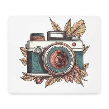 Coole Vintage Retro Kamera Boho Style - Mousepad (Querformat) - Weiß - Vorne