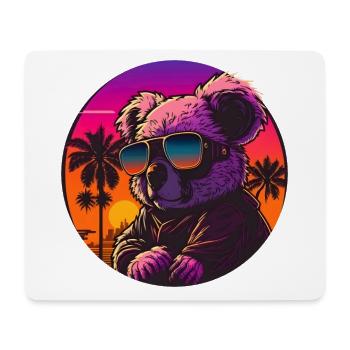 Synthwave Koala Sunset - Mouse Pad (horizontal) - white - Front