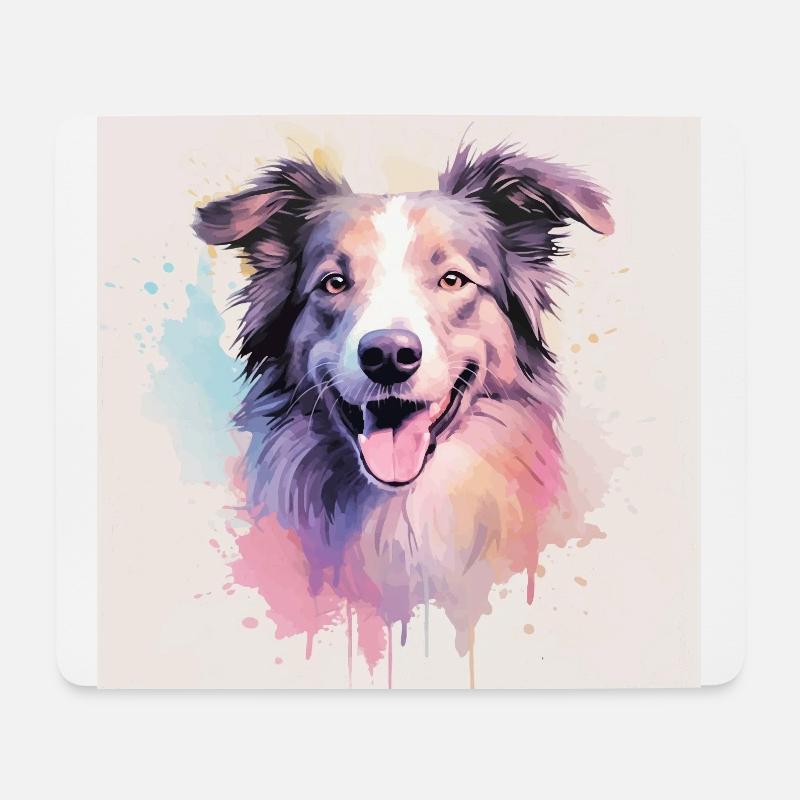 Border Collie - Mouse Pad (horizontal) - white