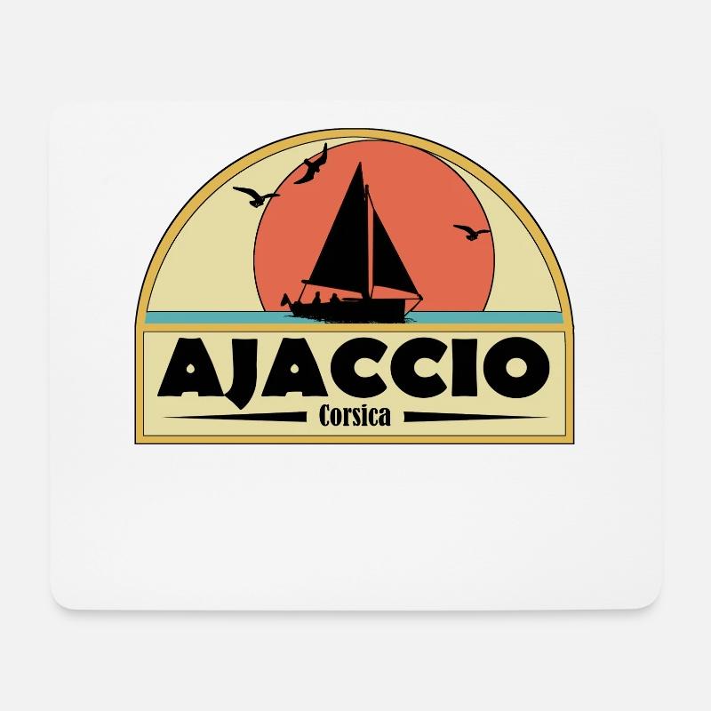 Ajaccio - Mousepad (Querformat) - Weiß
