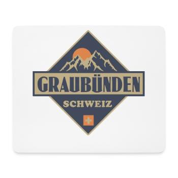 Graubünden - Mousepad (Querformat) - Weiß - Vorne
