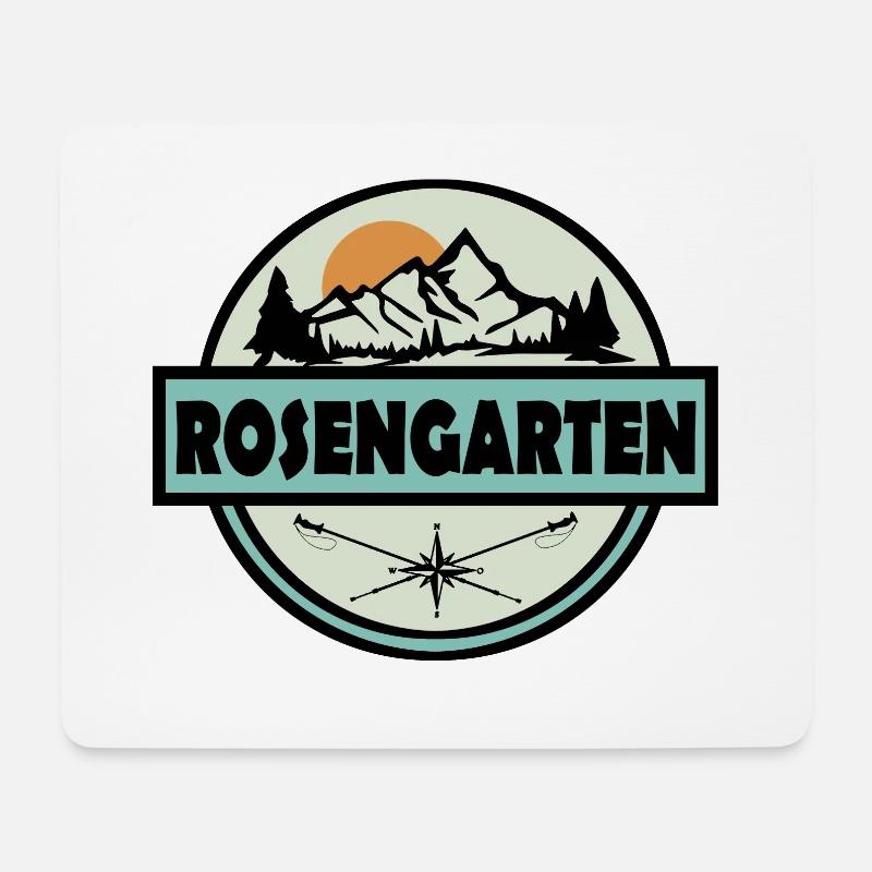 Rosengarten - Mousepad (Querformat) - Weiß