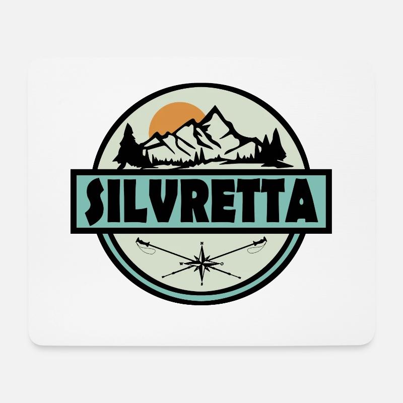 Silvretta - Mousepad (Querformat) - Weiß