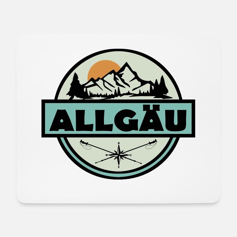 Allgäu - Mousepad (Querformat) - Weiß