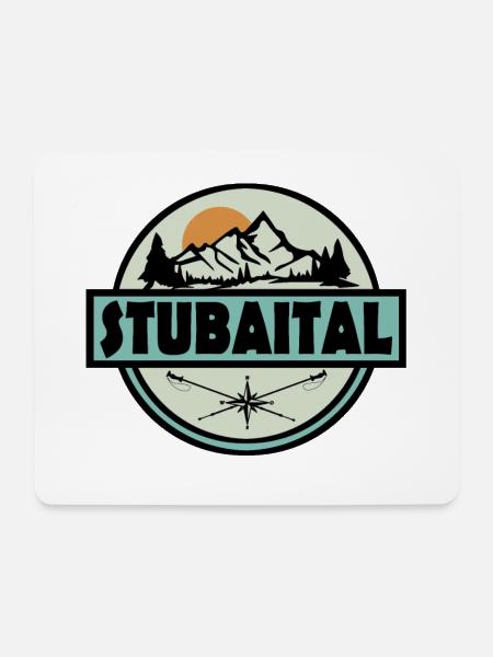 Stubaital - Mousepad (Querformat) - Weiß