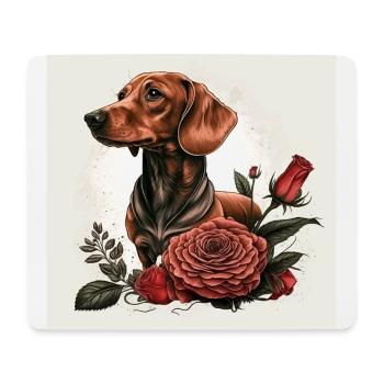 Rosendackel - Mousepad (Querformat) - Weiß - Vorne