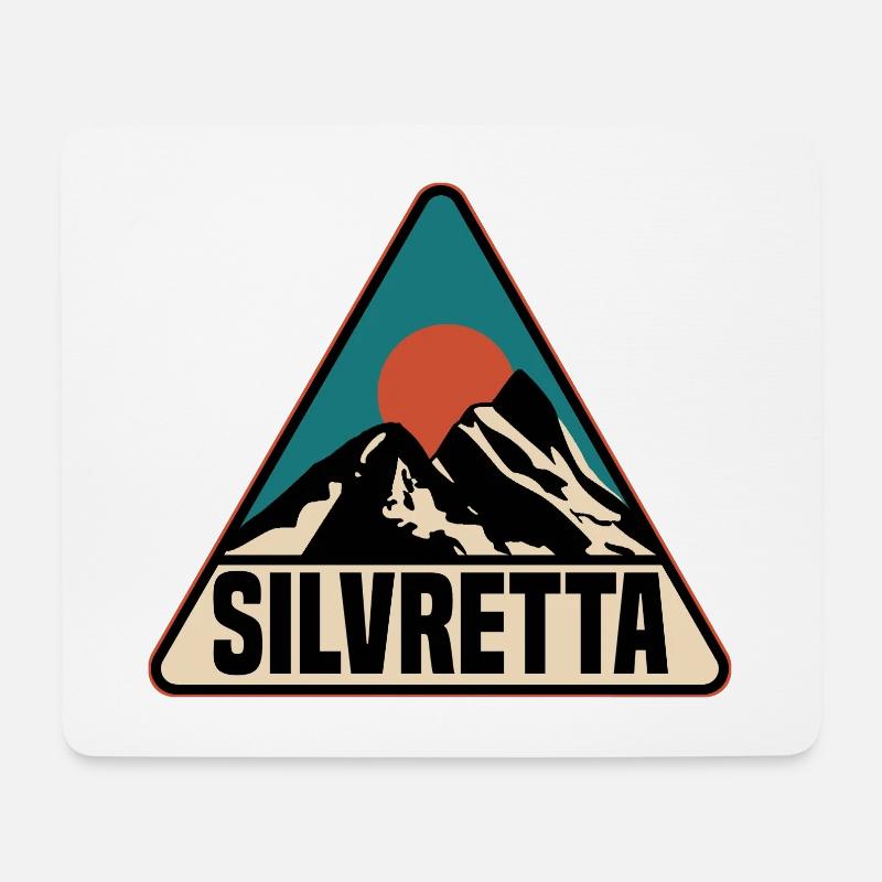 Silvretta - Mousepad (Querformat) - Weiß