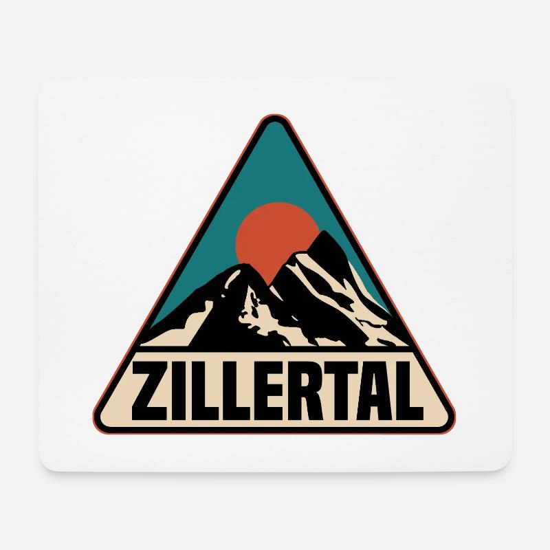 Zillertal - Mousepad (Querformat) - Weiß