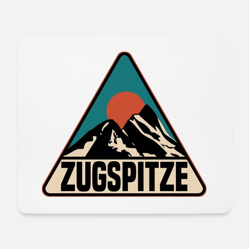 Zugspitze - Mousepad (Querformat) - Weiß