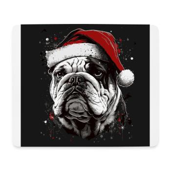 Anglais xmas Bulldog - Tapis de souris (format paysage) - blanc - Devant