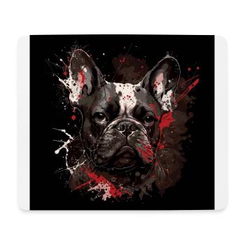 Französische Bulldogge - Mousepad (Querformat) - Weiß - Vorne