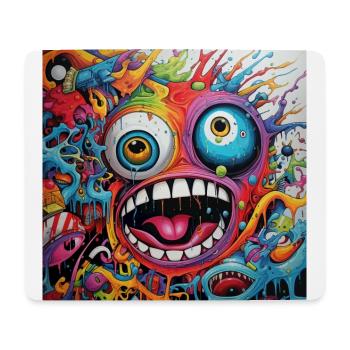Monster Doodle 1 - Mousepad (Querformat) - Weiß - Vorne