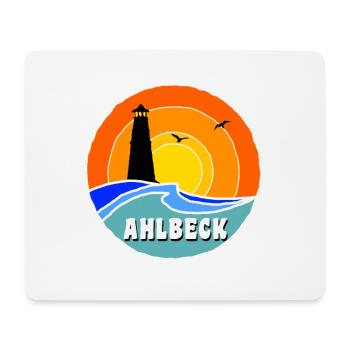 Ostsee Leuchtturm Ahlbeck - Mousepad (Querformat) - Weiß - Vorne