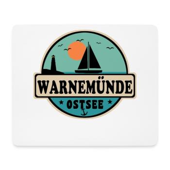 Warnemünde - Mousepad (Querformat) - Weiß - Vorne