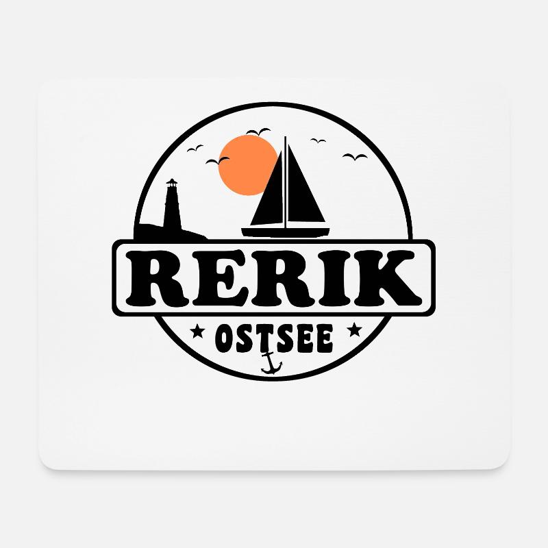 Rerik - Mousepad (Querformat) - Weiß