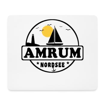 Ostsee Segelboot Leuchtturm Amrum - Mousepad (Querformat) - Weiß - Vorne
